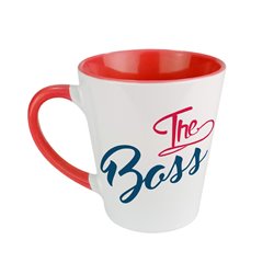 Kubek latte z napisem "The Boss". 2