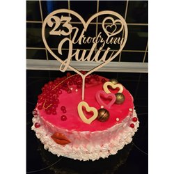 Topper na tort na urodziny -  serce z imieniem solenizanta. 2