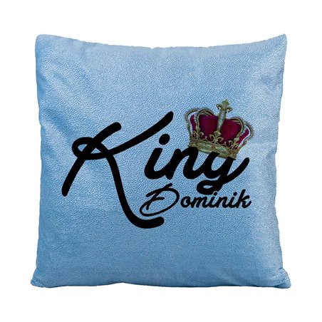 Zestaw brokatowych poduszek dla pary " Queen & King"- idealny prezent na Walentynki, urodziny czy rocznicę.