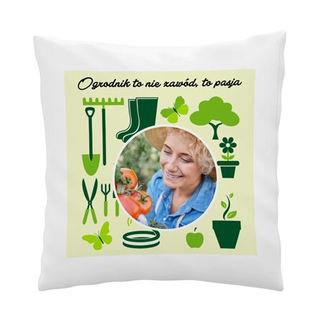 Poduszka dla ogrodnika- z personalizacją, bądź bez.