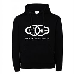 Bluza czarna z kapturem z kolekcji "Dwa źródła światła"- wzór 1.