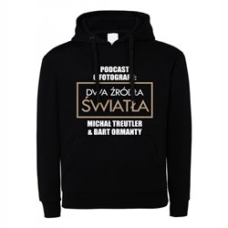 Bluza czarna z kapturem z kolekcji "Dwa źródła światła"- wzór 2.