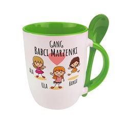 Kubek z łyżeczką dla Babci "Gang Babci" - personalizacja. 2