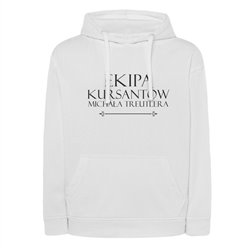Bluza biała z kapturem z kolekcji "Ekipa kursantów Michała Treutlera".