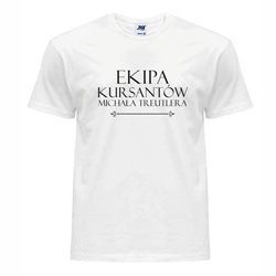 Koszulka biała dla miłośnika fotografii- kolekcja "Grupa kursantów Michała Treutlera".