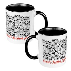 Kubek 330 ml kolorowy z grafiką dla miłośnika psów.