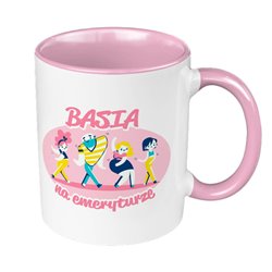 Śmieszny kubek 330 ml kolorowy specjalnie dla emerytki.