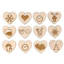 Serduszka kończące do kalendarza - Urodziny mojej rodziny.