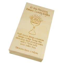 Pudełko na pieniądze na Komunię Świętą - wzór 1.