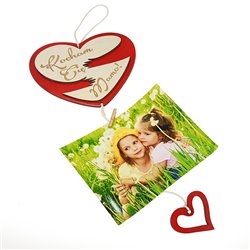 Zawieszka na ścianę - serce z grawerem dla mamy.