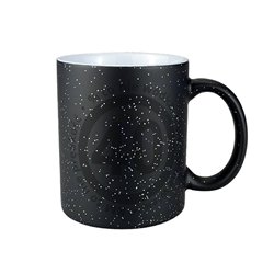 Kubek magiczny czarny z brokatem- świetny prezent z okazji 40 urodzin. 2