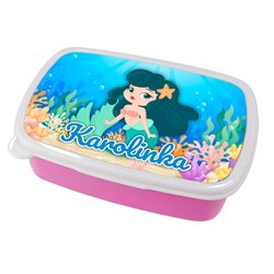 Pudełko na kanapki - śniadaniówka "Mała Syrenka" z imieniem Twojego dziecka.