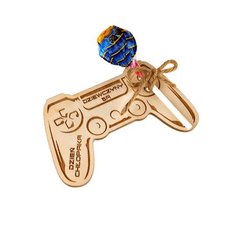 Drewniany pad na lizaka- prezent na Dzień Chłopaka.