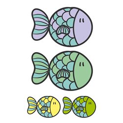 "Rybki" - naklejki dekoracyjne do pokoju dziecięcego.