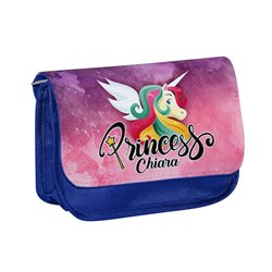 Piórnik personalizowany z imieniem dziecka z grafiką "Jednorożec Princess".