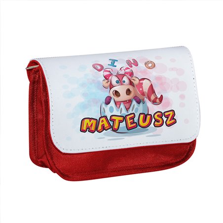 Piórnik personalizowany z imieniem dziecka z grafiką "Dinozaury"-różne wzory.