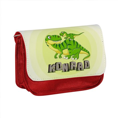 Piórnik personalizowany z imieniem dziecka z grafiką "Dinozaury"-różne wzory.