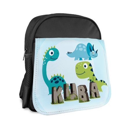 Plecak dla przedszkolaka - Dinozaury z imieniem- różne kolory i wzory.