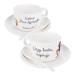 Filiżanka dla nauczyciela " Uczy, kocha, inspiruje Najlepsza Pani"- piękny prezent.