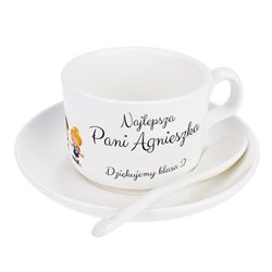 Filiżanka dla nauczyciela " Uczy, kocha, inspiruje Najlepsza Pani"- piękny prezent. 2