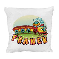 Pluszowa poduszka "Pociąg" - personalizacja - podaj imię