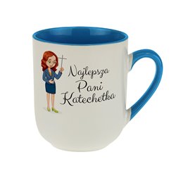 Kubek kawowy dla Katechetki "Najlepsza Pani Katechetka"- świetny prezent z okazji Dnia Nauczyciela.