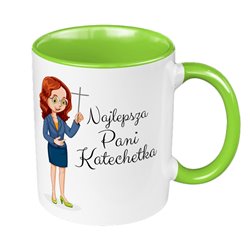 Kubek 330 ml kolorowy "Najlepsza Pani Katechetka"- świetny prezent z okazji Dnia Nauczyciela. 2