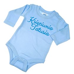 Body dla księciunia - "Księciunio Mamusi, Księciunio Tatusia"- krótki lub długi rękaw - wzór 3. 2