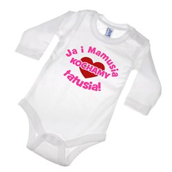 Body dla maluszka "Ja i mamusia kochamy tatusia"- świetny prezent z okazji Dnia Ojca.