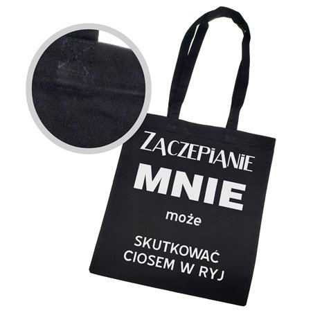 Super torba "Zaczepianie mnie" z długimi uszami i zamkiem.