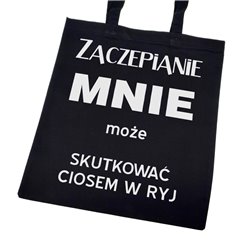 Super torba "Zaczepianie mnie" z długimi uszami i zamkiem. 2