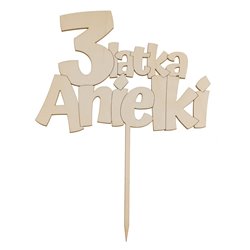 Topper na tort z okazji roczku - 1 roczek, 2 latka, 3 latka, 4 latka, 5 lat z imieniem.