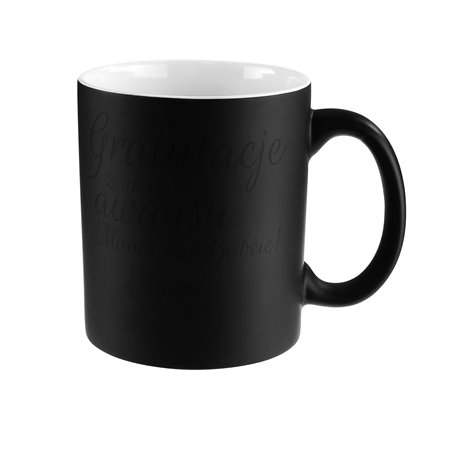 Kubek magiczny "Gratulacje dla Przyszłej Babci''- niespodzianka - wzór 1.