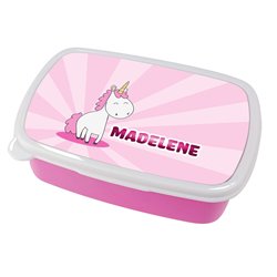 Pudełko na kanapki - śniadaniówka "Jednorożec" z imieniem Twojego dziecka.