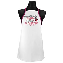 Fartuch (fartuszek) kuchenny "Bóg wybrał mi najlepszą mamę".