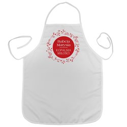 Fartuch (fartuszek) z nadrukiem na dzień babci "Babcia skarbnica miłości". 2