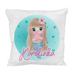 Pluszowa poduszka "Syrenka" - personalizacja - podaj imię.