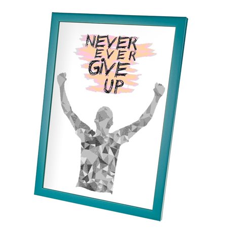 Plakat w ramie lub bez ramy - "Never give up".