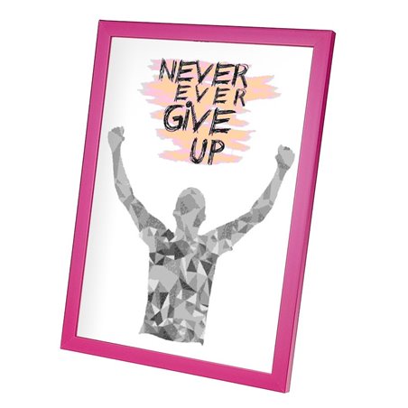 Plakat w ramie lub bez ramy - "Never give up".