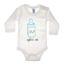 Body dla maluszka z napisem - 0,7 zgłoś się. 2
