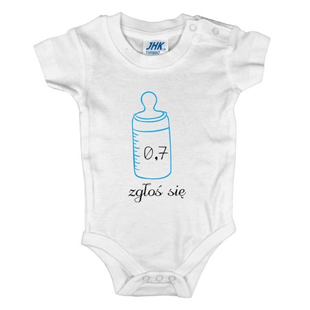 Body dla maluszka z napisem - 0,7 zgłoś się.