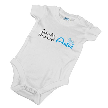 Body dla maluszka z napisem - Bohater Mamusi z imieniem dziecka.