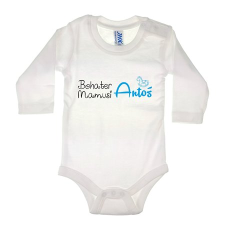 Body dla maluszka z napisem - Bohater Mamusi z imieniem dziecka.