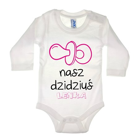 Body dla maluszka z napisem - Nasz dzidziuś z imieniem.