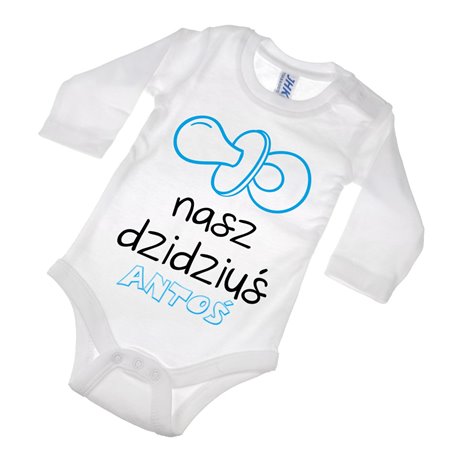 Body dla maluszka z napisem - Nasz dzidziuś z imieniem.