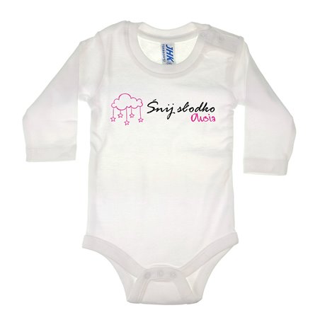 Body dla maluszka z napisem - Śnij słodko z imieniem.