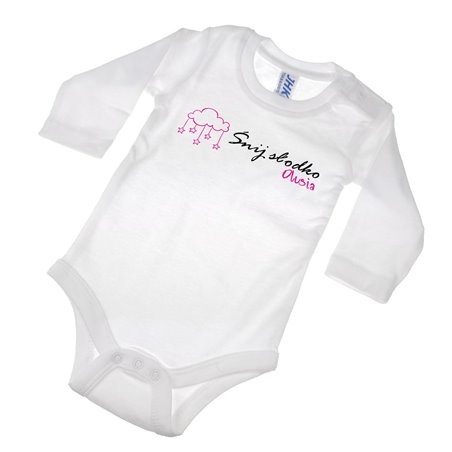 Body dla maluszka z napisem - Śnij słodko z imieniem.