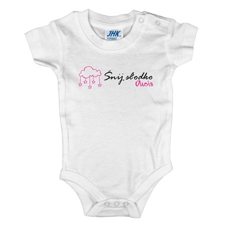 Body dla maluszka z napisem - Śnij słodko z imieniem.