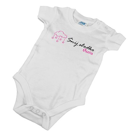 Body dla maluszka z napisem - Śnij słodko z imieniem.