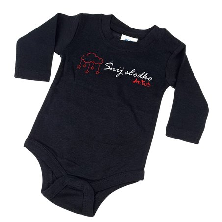 Body dla maluszka z napisem - Śnij słodko z imieniem.